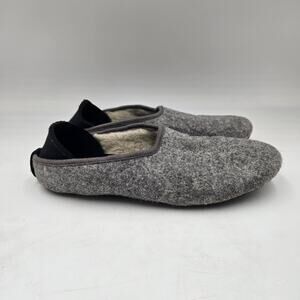 Mahabis Men’s 9 (Womens 11) Classic Grey Wool Comfort Slippers Eu 42